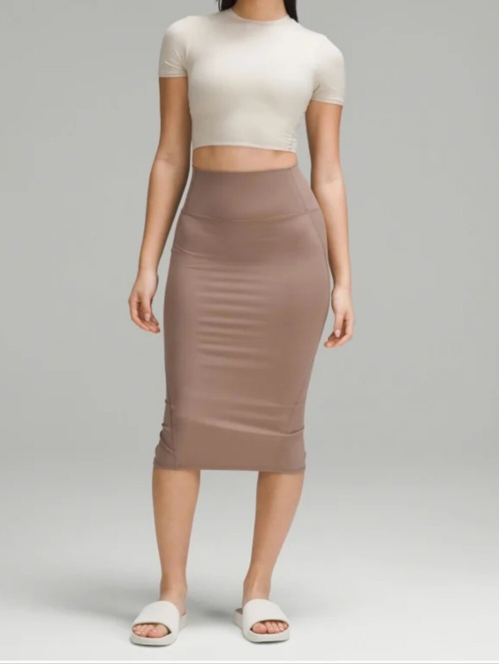 lululemon athletica High-Rise Pencil Skirt in Taupe Brown